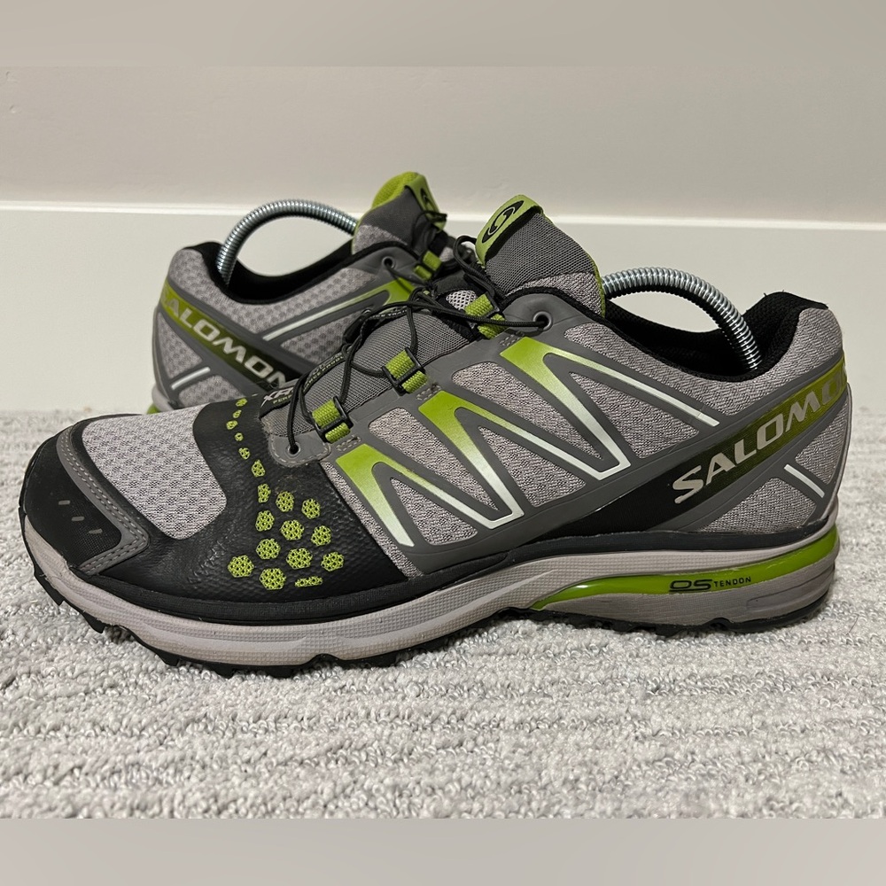 Salomon XR Crossmax Shoes Mens 12 Gray Green Black Trail Running Performance